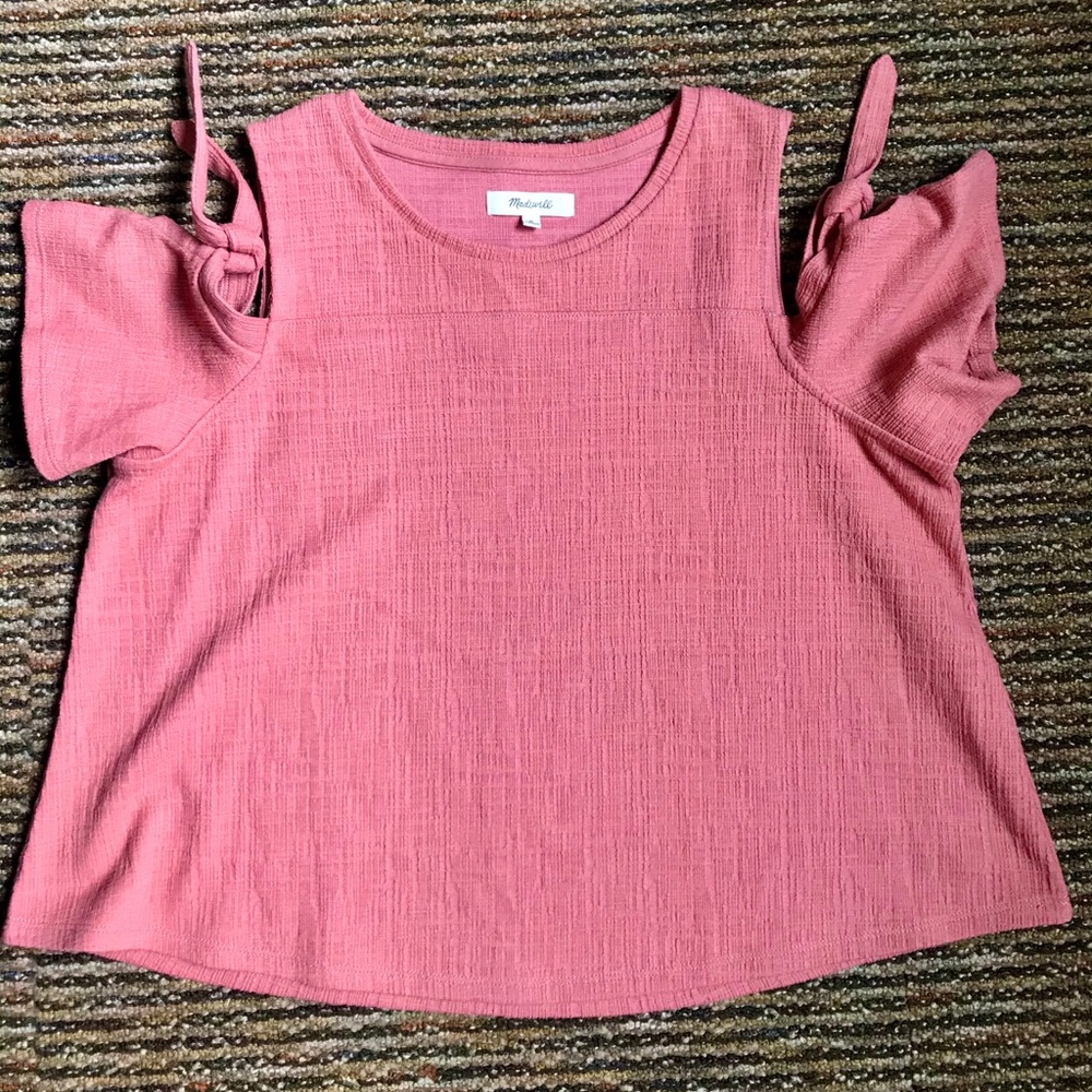 Madewell Open Shoulder Knotted Top. Worn Once.